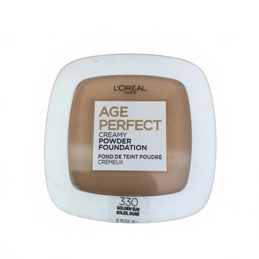 L’Oréal Age Perfect Creamy Powder Foundation Compact, 330 Golden Sun, 0.31 Ounce